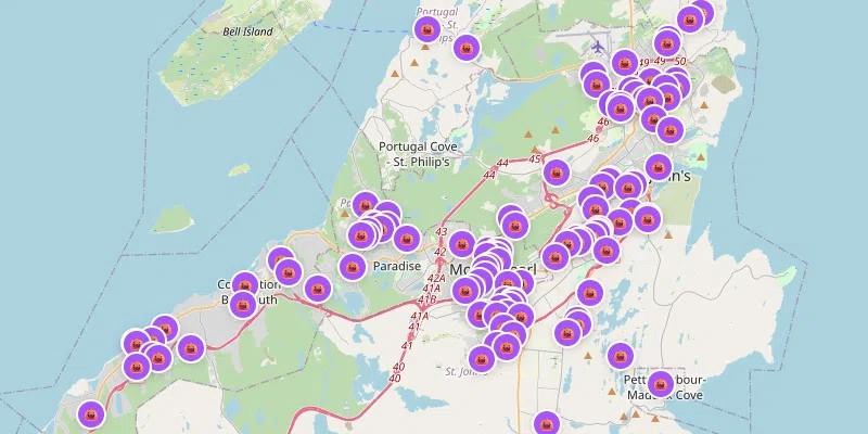 St. John's Man Creates Map of Homes Decked Out in Halloween Decor