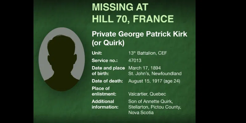 DND Looking for Help to Confirm Identity of Fallen Newfoundland Soldier in France