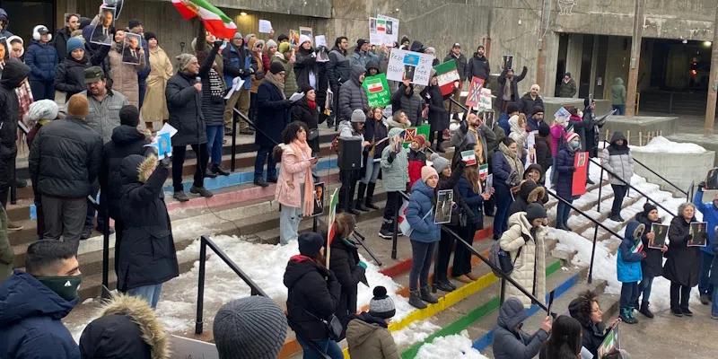 Protest at City Hall in Solidarity with Iranian People