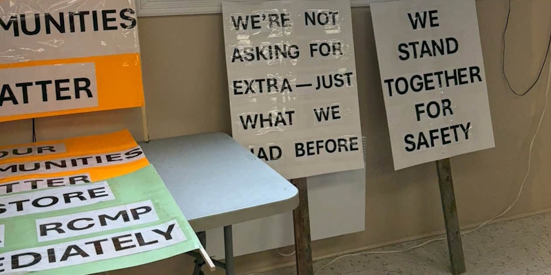 Protest Held in Flower's Cove Outlining Concerns Over Downgraded Police Presence