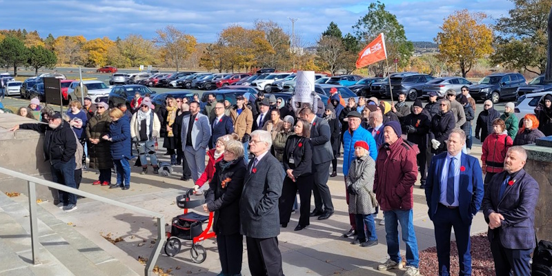Rally at Confederation Building Highlights Concerns Over Closure of Horizons 106