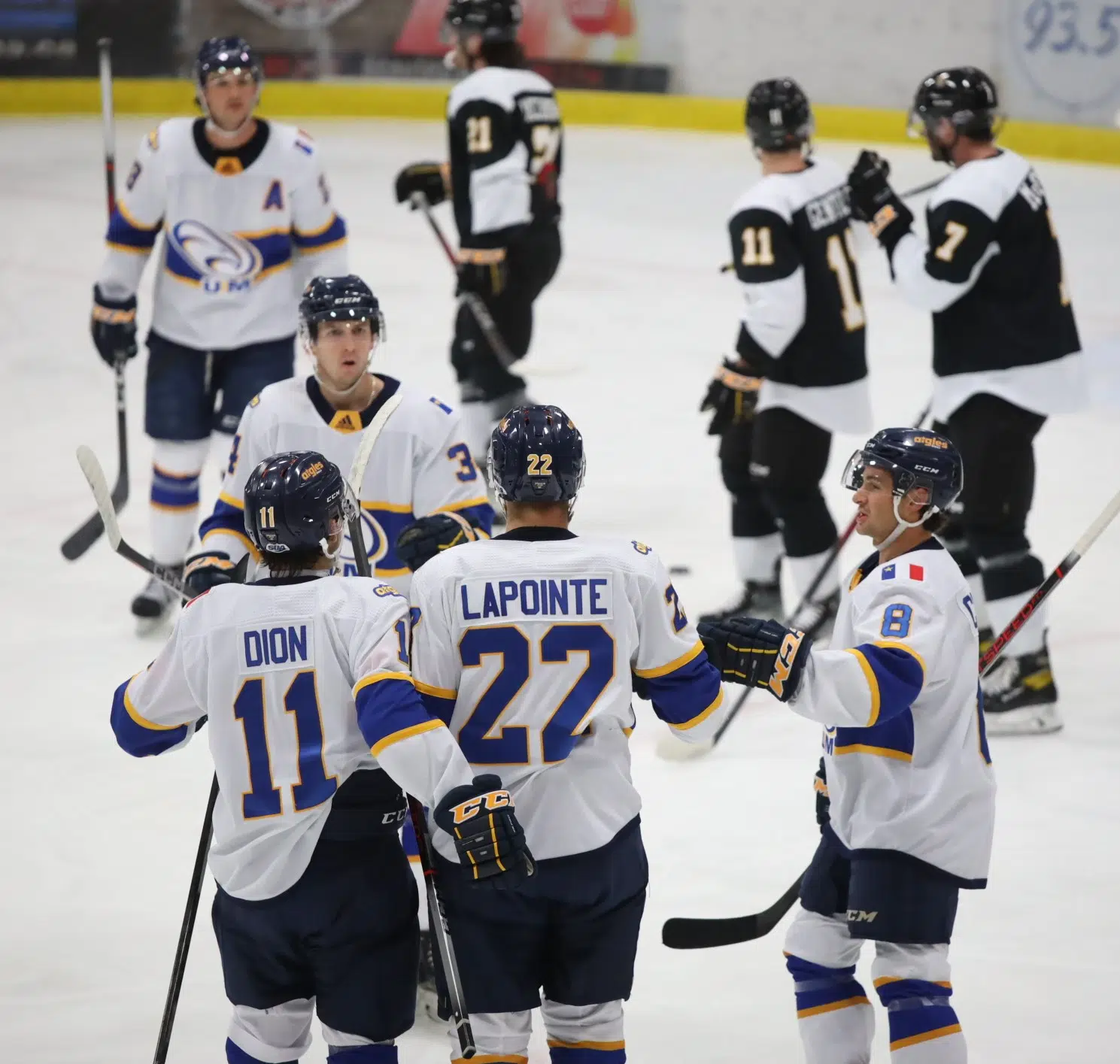 SPORTS: Jeremy Michel leads Aigles Bleus to a 4-3 Win.