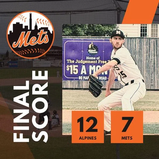 Saint John Alpines Defeat Moncton Mets 12-7 in High-Scoring Game