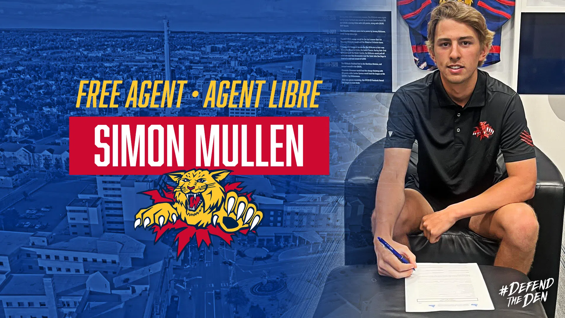 Moncton Wildcats Sign Defenceman Simon Mullen for 2024-2025 Season