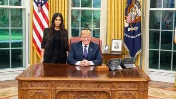President Trump Meets With Kim K in The Oval Office