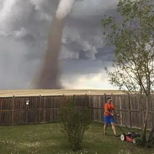 Canadian Guy Unfazed By Tornado!  