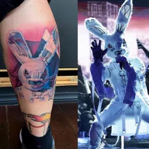 Joey Fatone got a tattoo of his 'Masked Singer' Rabbit character