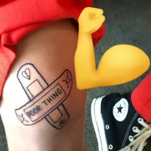 This is why Halsey tattooed her knee with a band-aid!