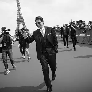 Tom Cruise rod his bike off a cliff multiple times to get the perfect scene!